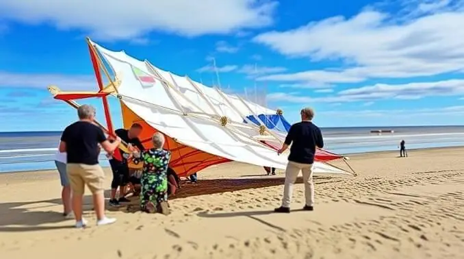 mega-vlieger-strand bbq scheveningen strand